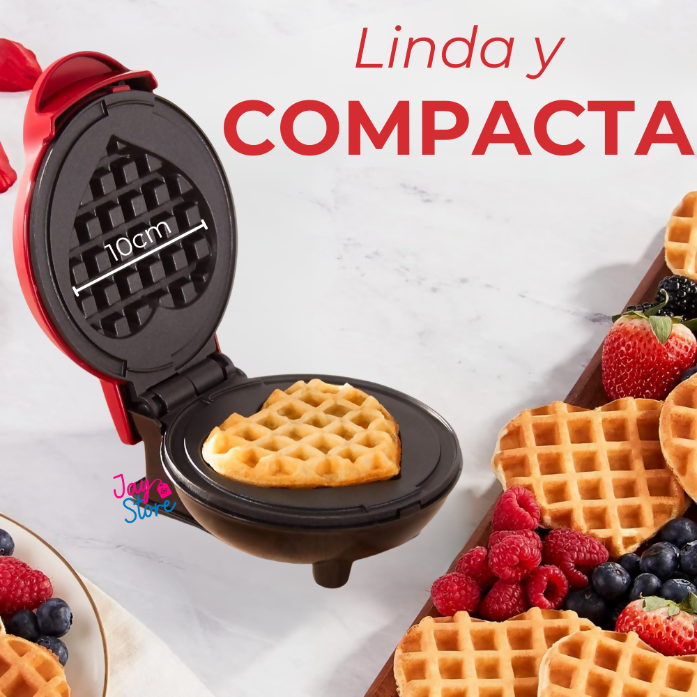 Waflera Eléctrica en Forma Corazón Antiadherente Pancakes