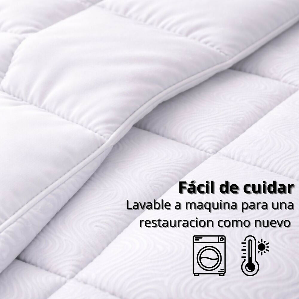 Edredon cubrelecho doble blanco