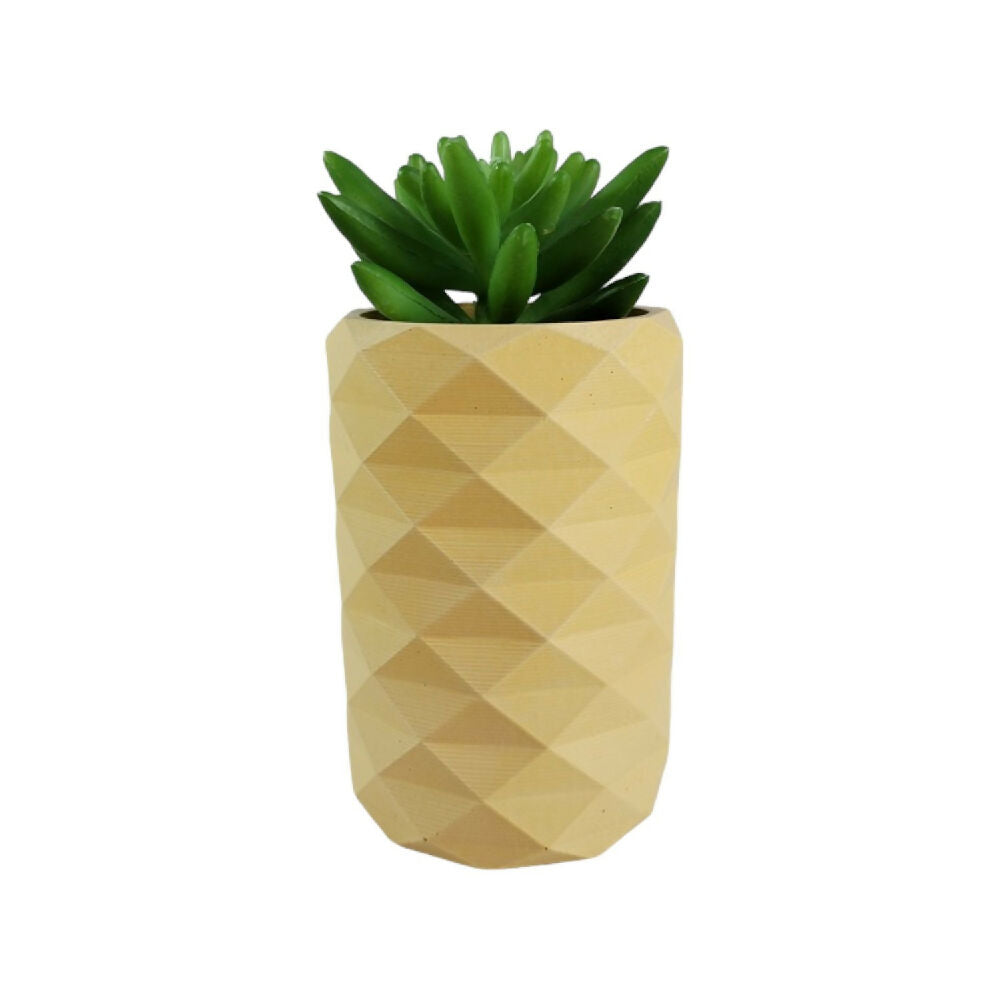 florero jarrón en cemento frida color amarillo de concreto tienda online de materas y decoración_01