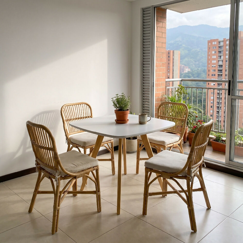 Comedor Nórdico Cuadrado 80