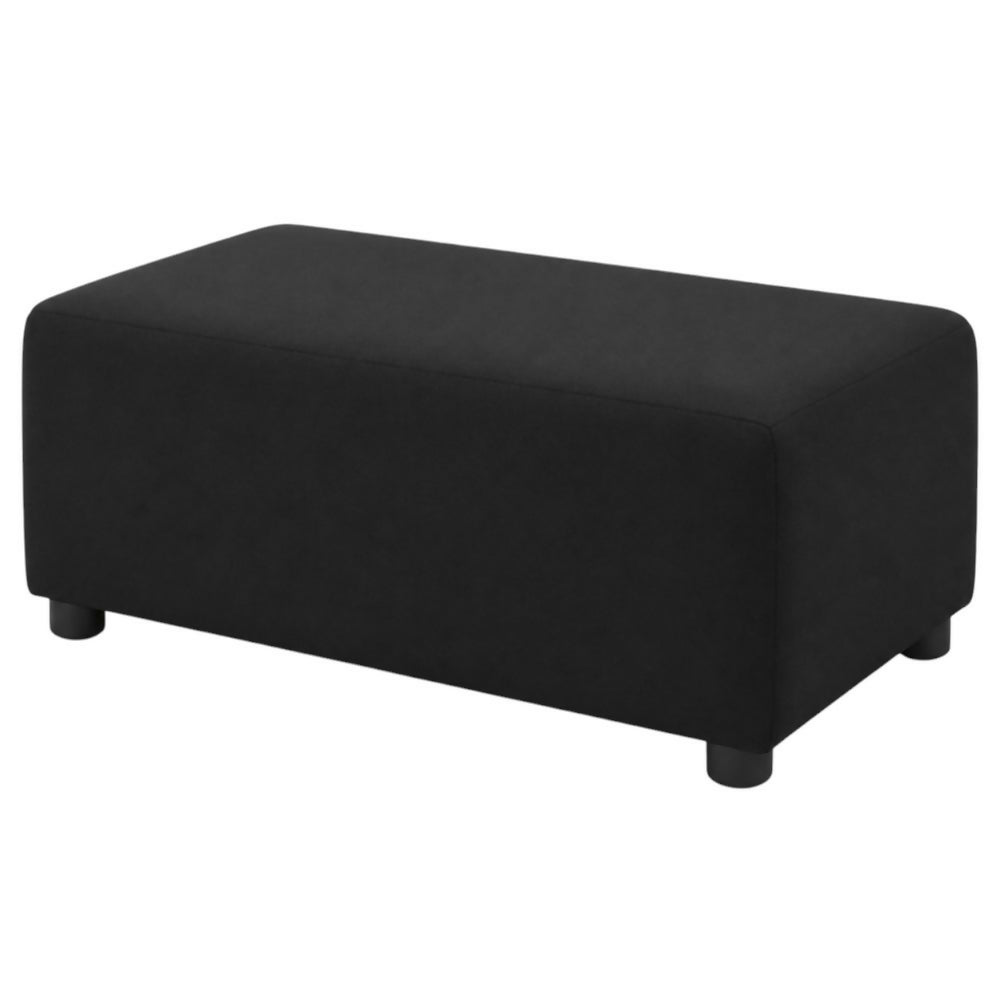Puff Auxiliar 80x40 Negro Tela