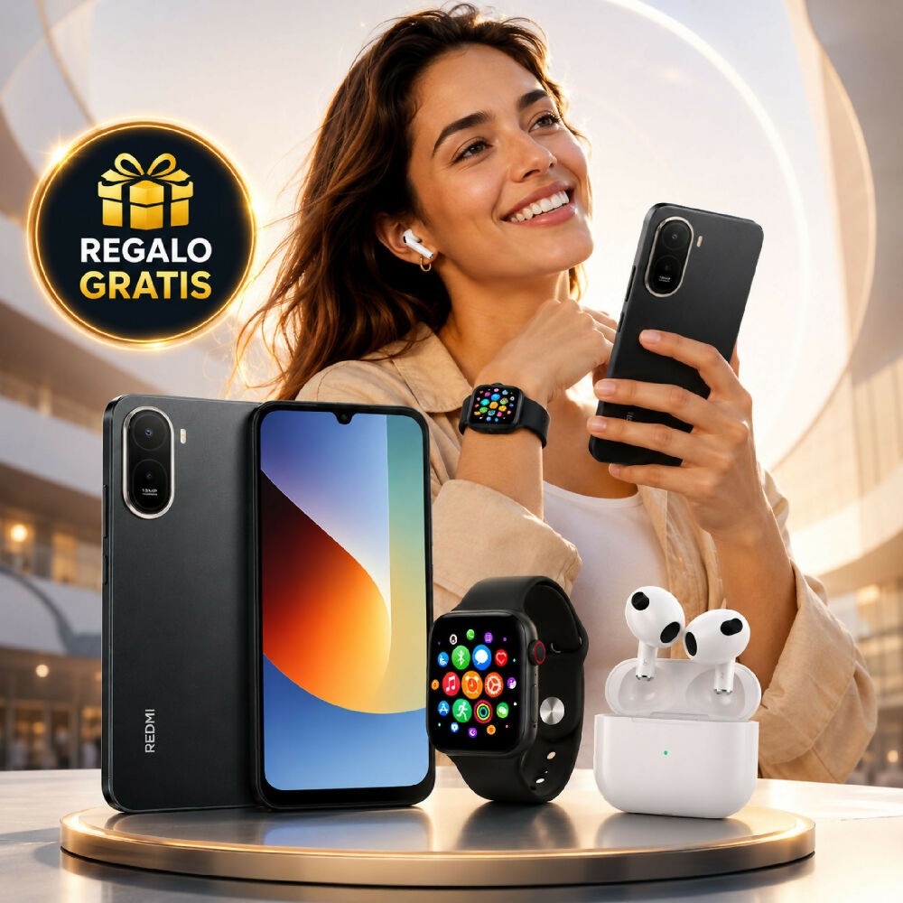 Celular Xiaomi A7 Pro 128GB / 4GB RAM Original Negro + Obsequio Smartwatch Y Audífonos Inalámbricos