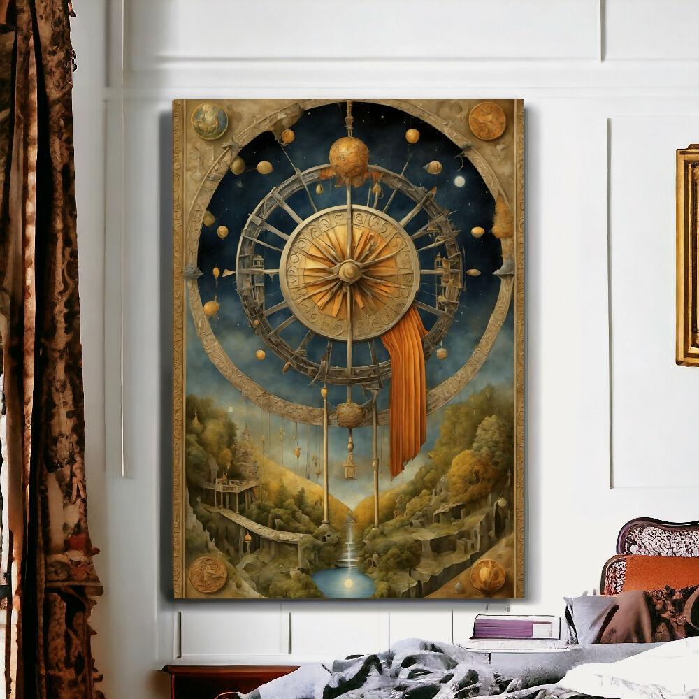 Lienzo Cuadro Arte Paisaje Esotérico Brújula Del Alma 60X43CM