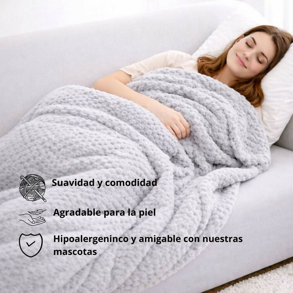 Cobija manta gris