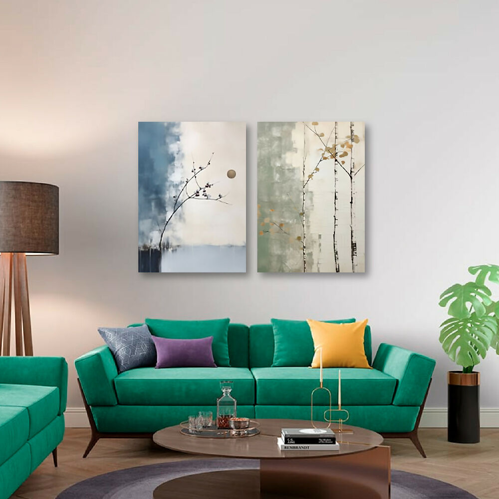 Cuadro Diptico Canvas Wabi 70 X 50 X 2 Cms