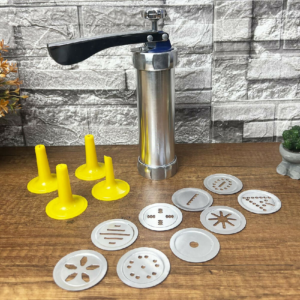 Máquina para hacer galletas Prensa Con Moldes y Boquillas PTZ-10-4 11