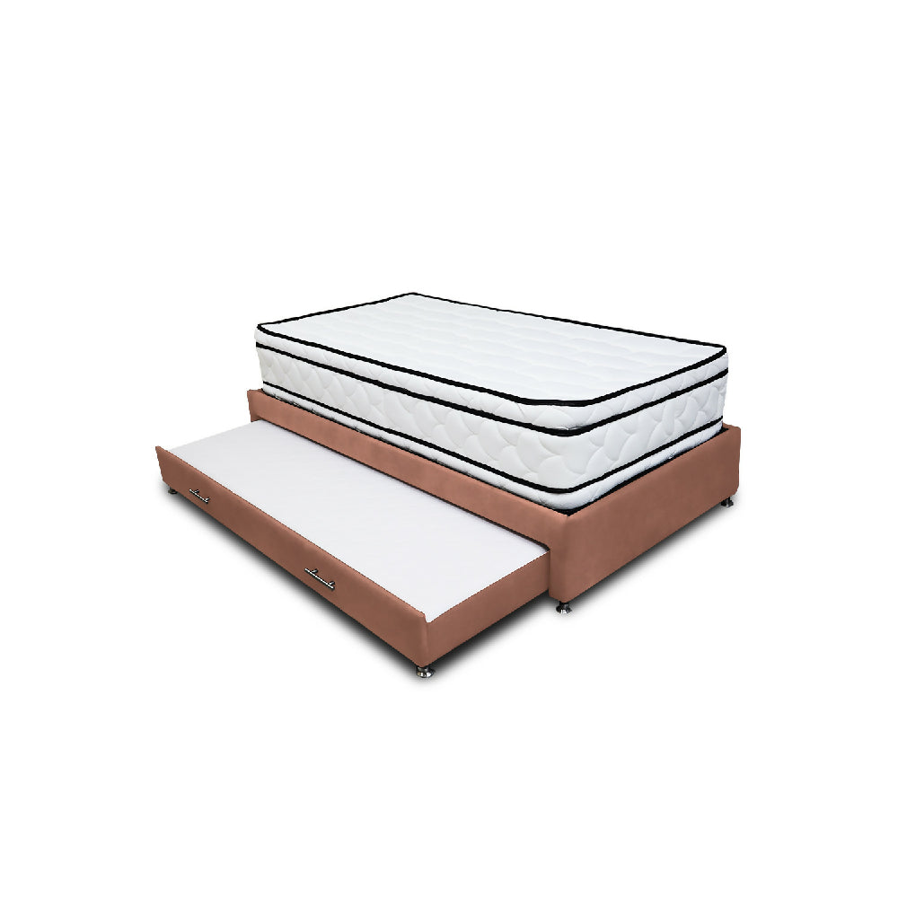 Combo Cama Tarima Nube 100x190 Sencillo Camel