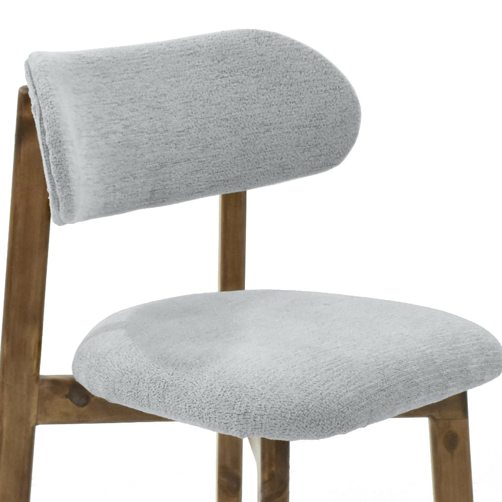 Silla de Comedor Saudi 58x50x82 cm Tela plata