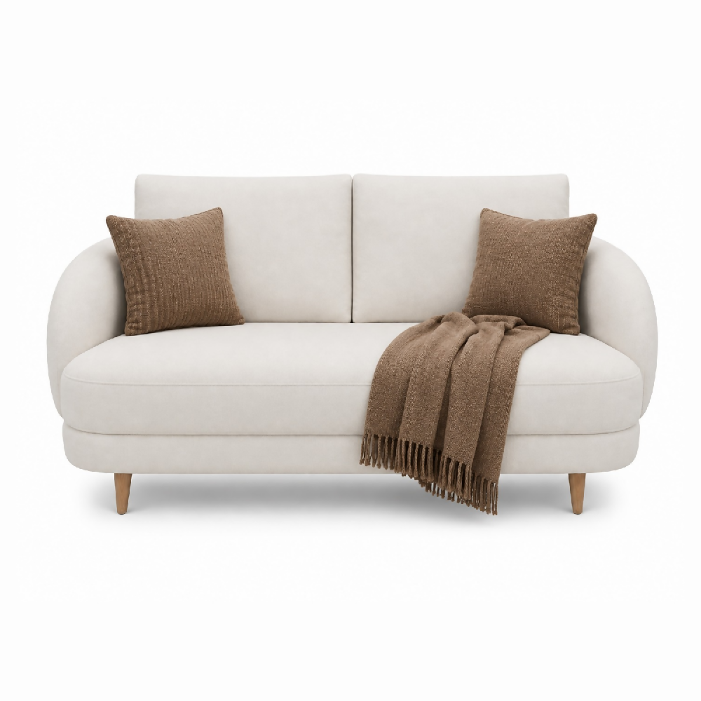 Sofá Luis 4 Puestos Beige Microfibra 200x90x94