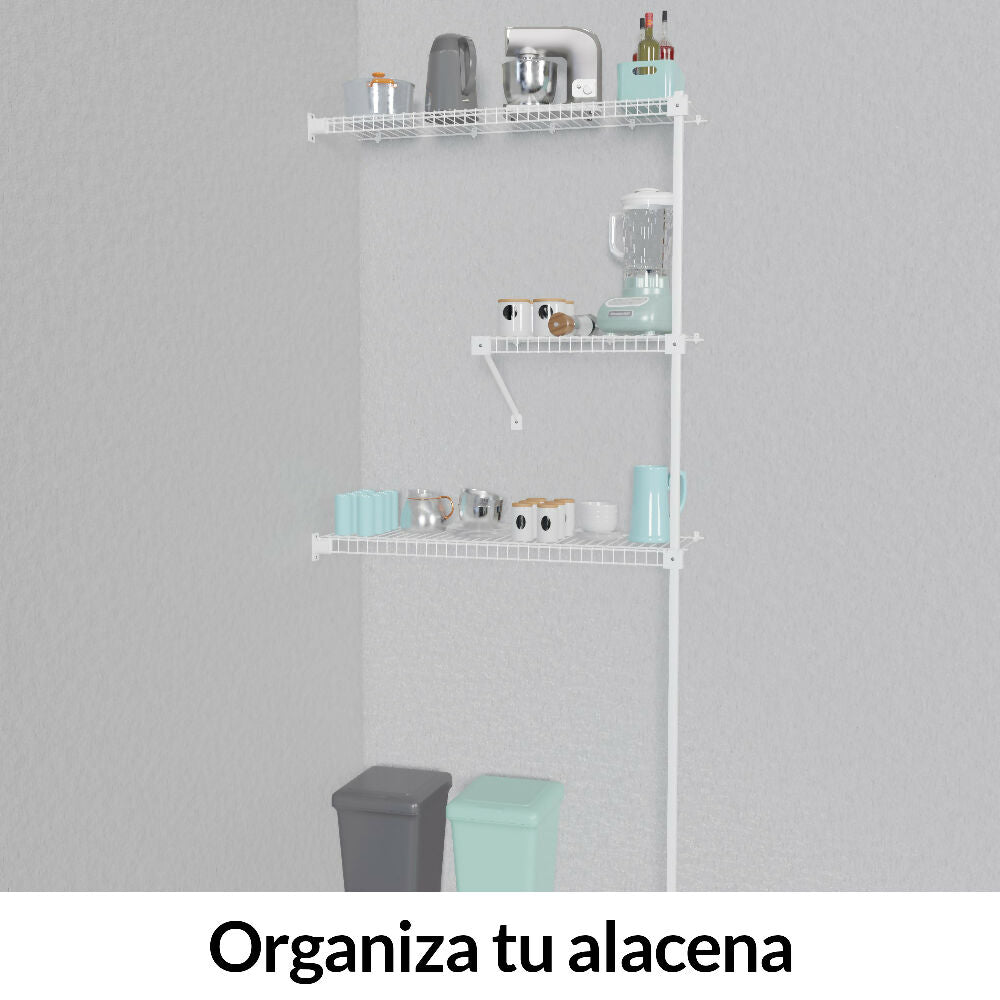 Closet Armable Metálico Petit Rejiplas Ajustable 90-140 cm Color Blanco
