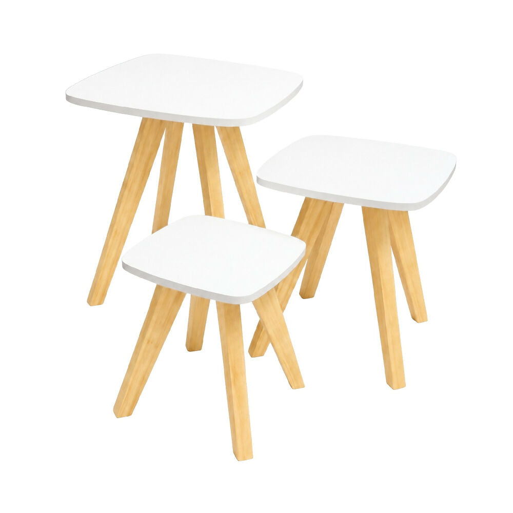 Mesa Auxiliar Nórdica Cuadrada - Set x 3