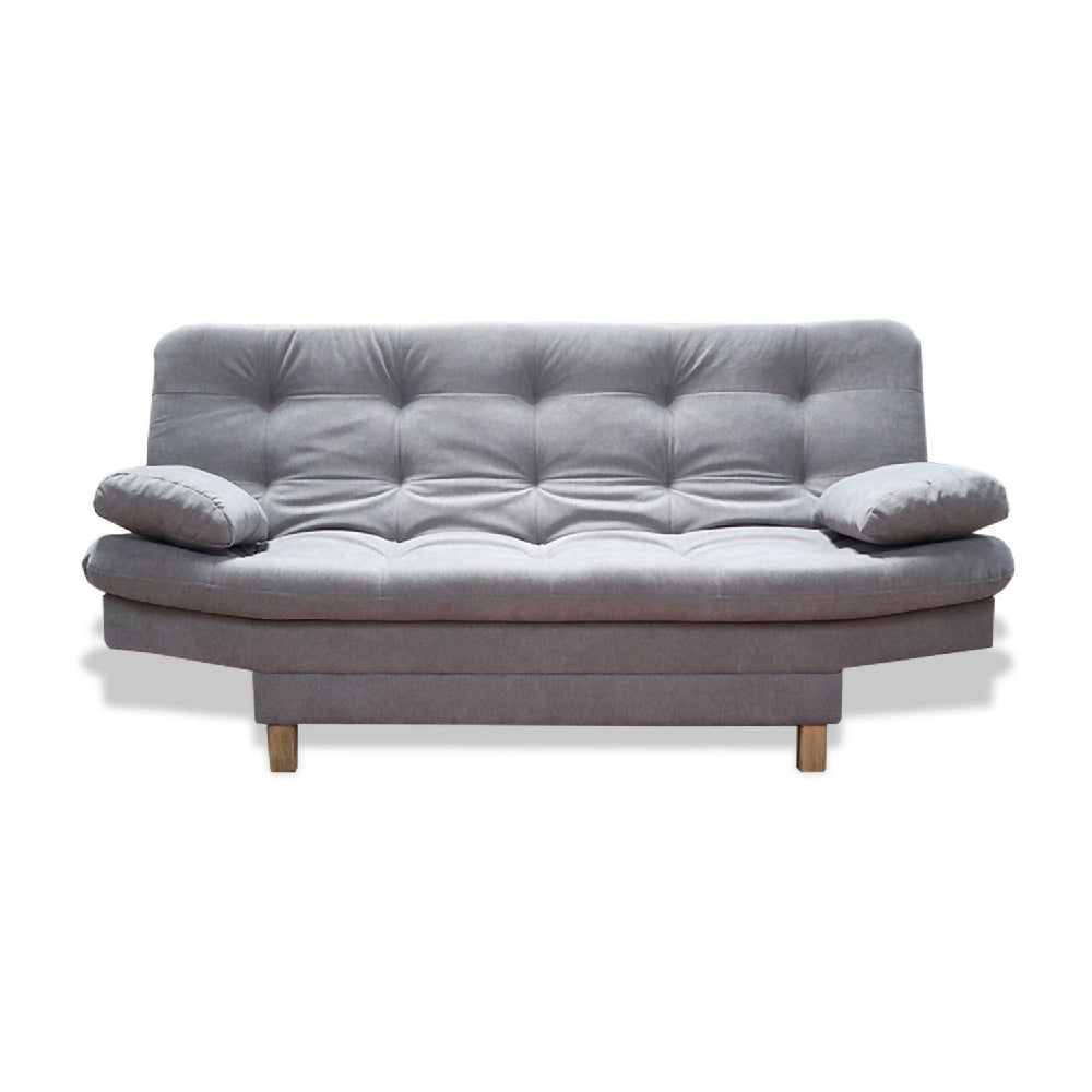 Sofacama Bakers 3 Posiciones Gris + 2 Cojines Decorativos