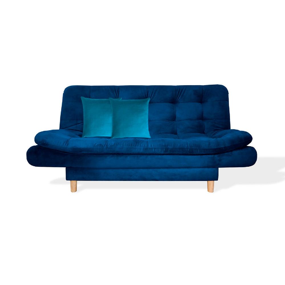 Sofá cama Meier Azul Petroleo + Cojines