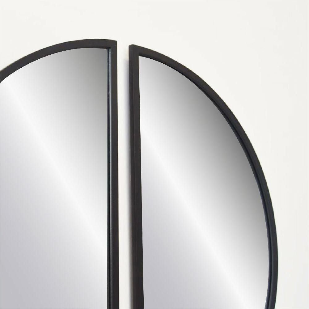 Espejos de pared set x 2 en mdf luna nueva negro