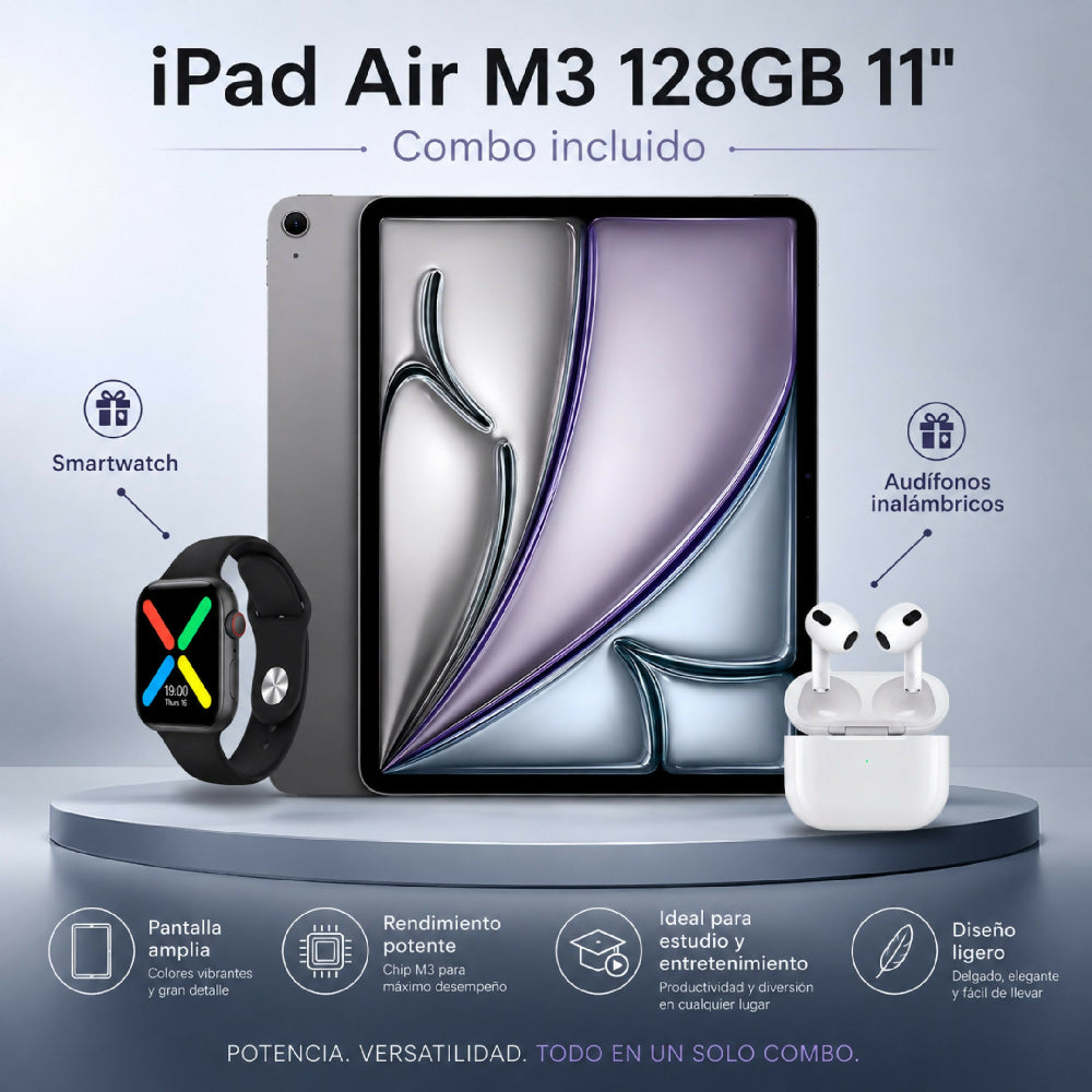 Tablet Apple IPad Air 11 M3 128gb Diseño UltraDelgado Gris + Obsequio