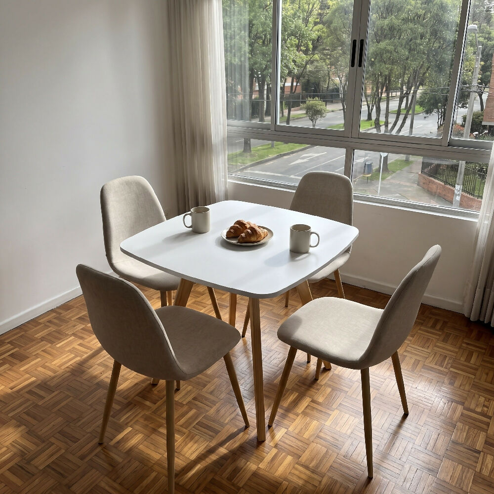Comedor Nórdico Cuadrado 80