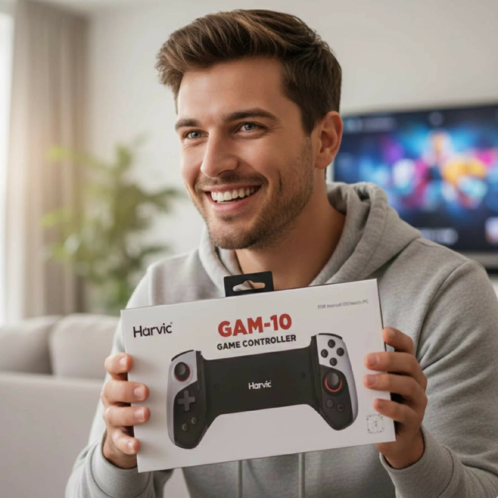 Mando Gamer Harvic GAM-10 Inalámbrico Diseño Ergonómico