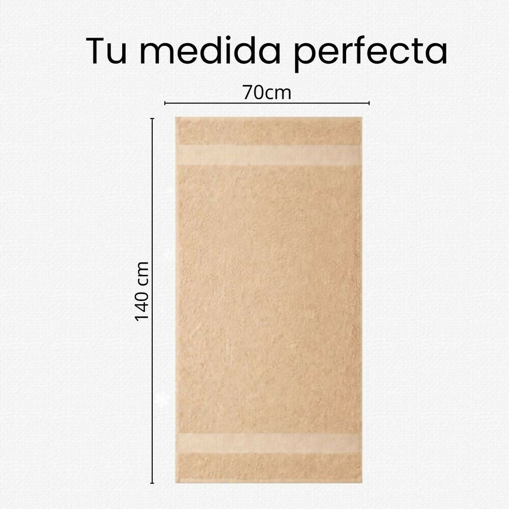 Toalla cuerpo 100% algodon beige 400gr