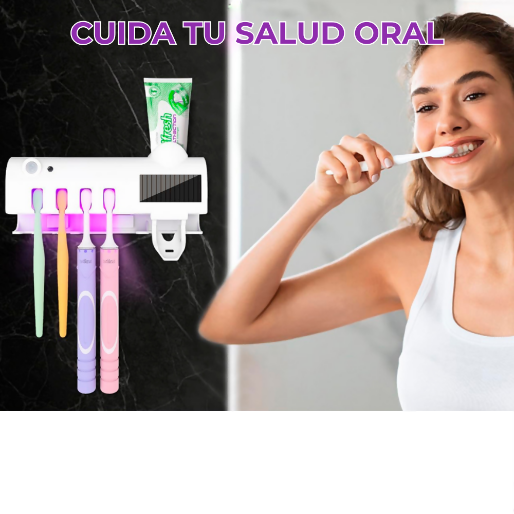 Soporte Cepillos Dispensador Crema Dental Esterilizador UV