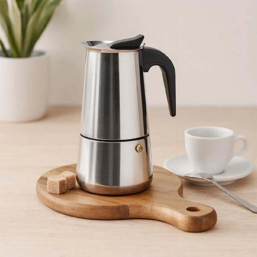 Cafetera Prensa Italiana Acero Inoxidable SL012 Preparación De Café Intenso Con Estilo Clásico