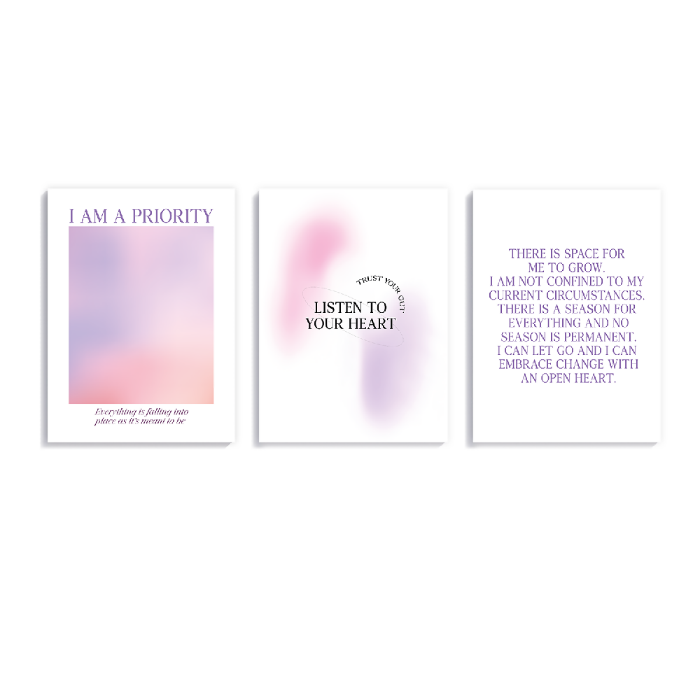 Cuadros Decorativos - Triptico I Am Priority 30x40