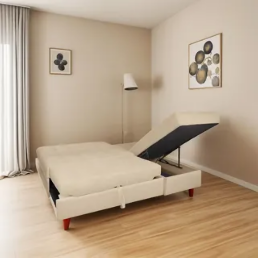 Sofá Cama Angela En L Con Brazos Antifluidos Beige