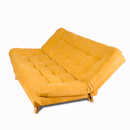 Sofa Cama Valencia Mostaza 3 Puestos