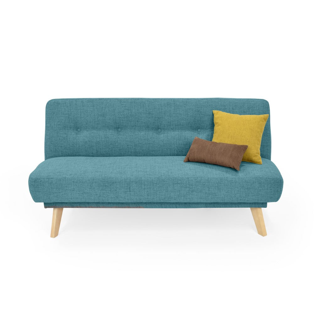 Sofa Cama Charlotte 3 Puestos Tela Petroleo