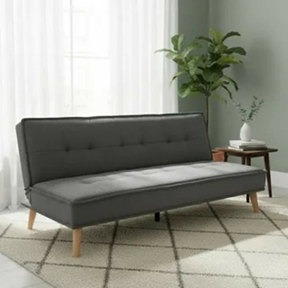 Sofa Cama Chic 3 Puestos Tela Gris