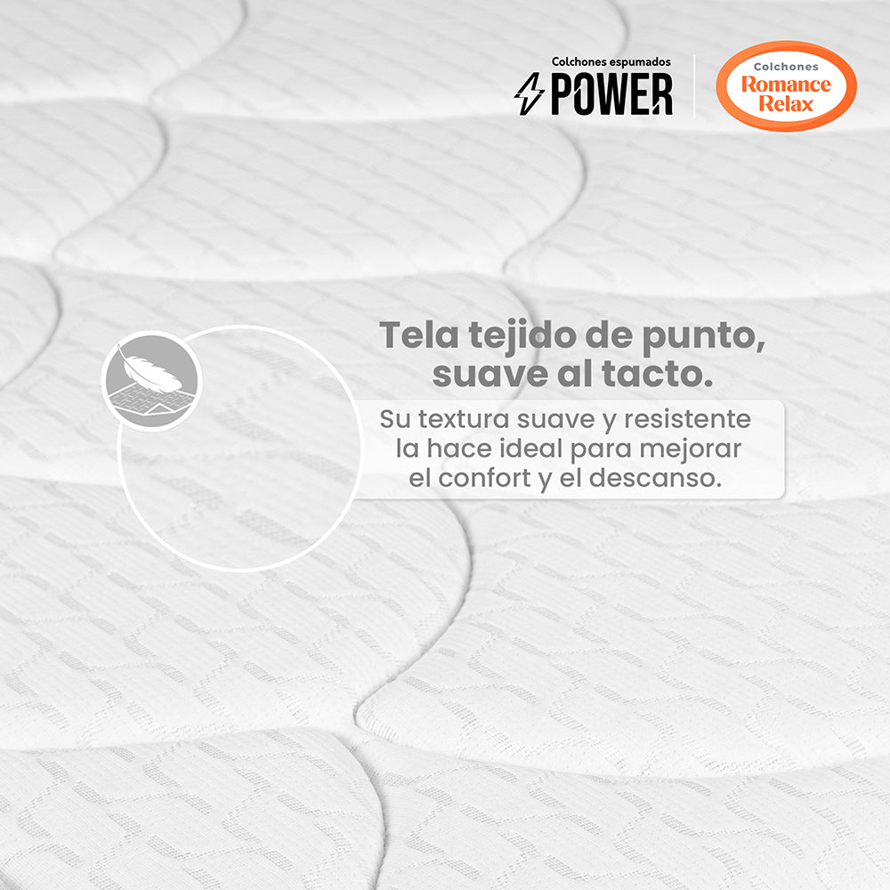 Colchón Power Clasico Medio 120X190X025, Semidoble