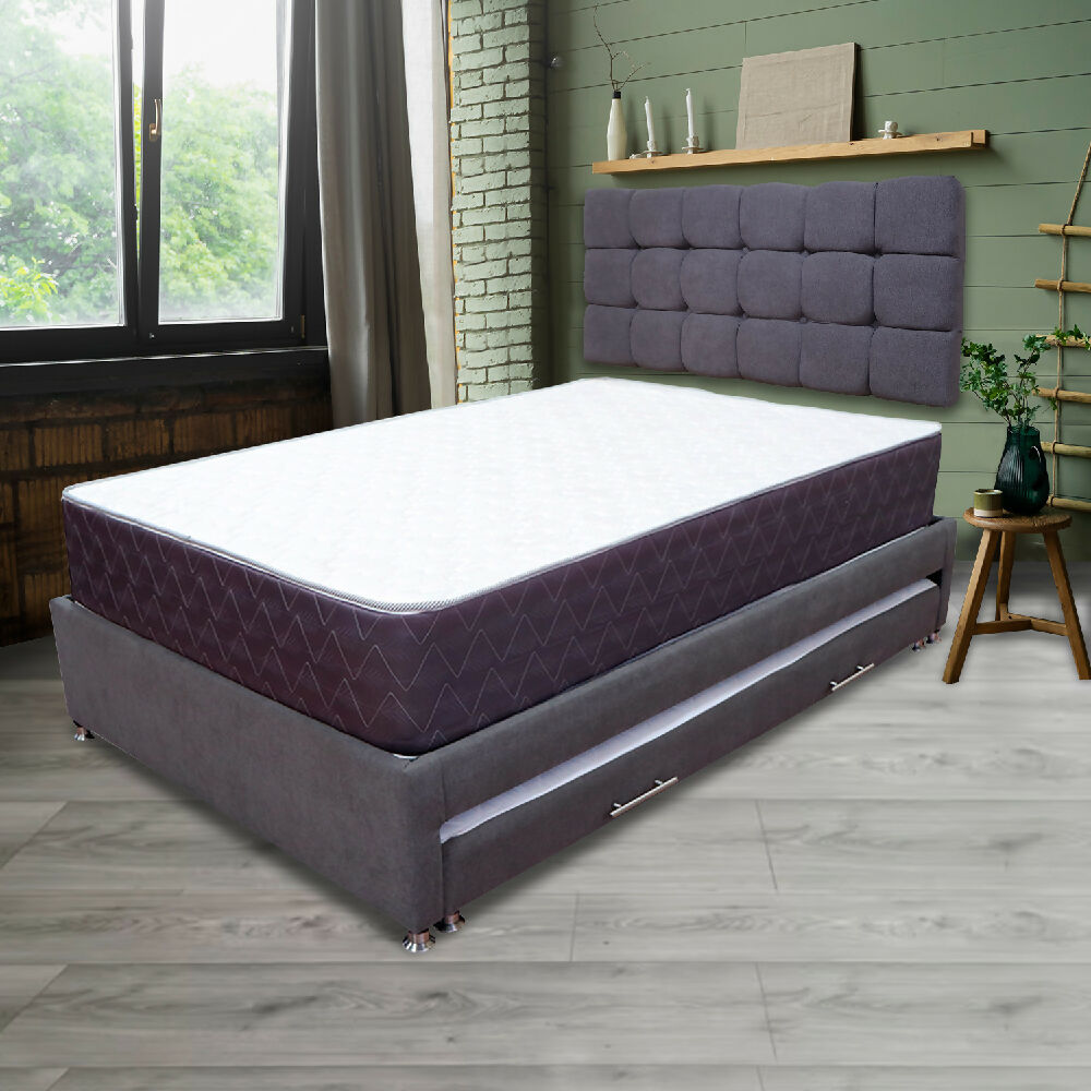 Combo Cama Tarima Nido Muller 140x190 Doble mas espaldar