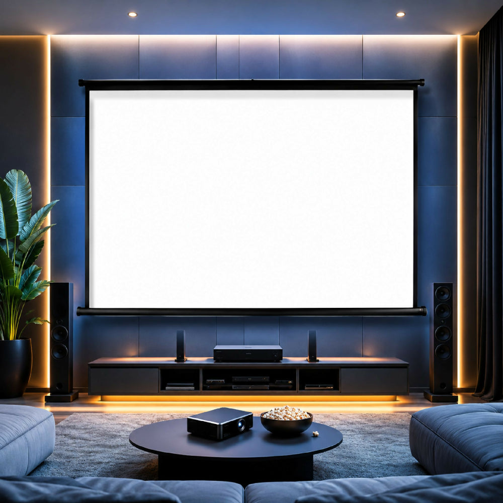 Pantalla 60 Plg Para Proyector Blanca Anti Luz Con Soporte Incluido