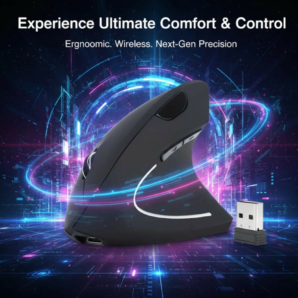 Mouse Ergonómico Vertical Jedel W925BT Inalámbrico Con Conexión Bluetooth