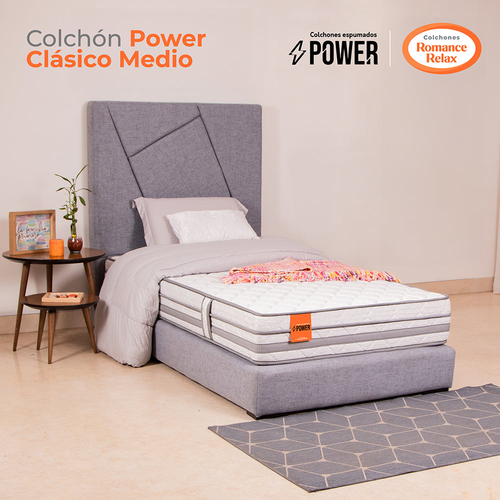 Colchón Power Clasico Medio 120X190X025, Semidoble
