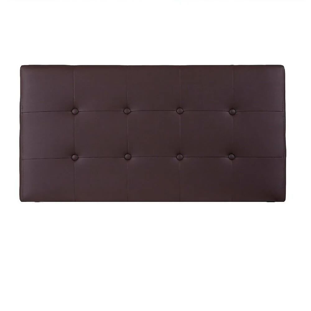 Cabecero Base Cama Semi-Doble Cuadros - Chocolate