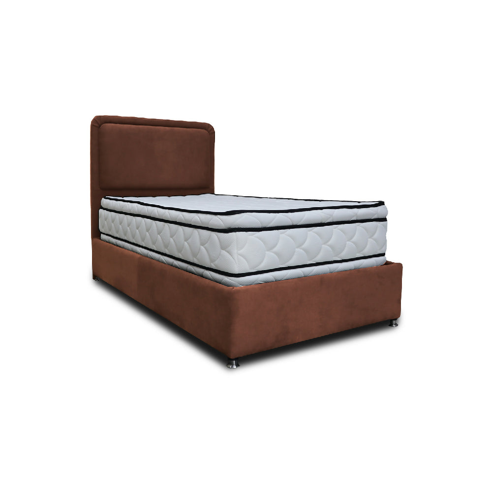 Combo Basecama Nube Semidoble 120x190 mas Espaldar Marron