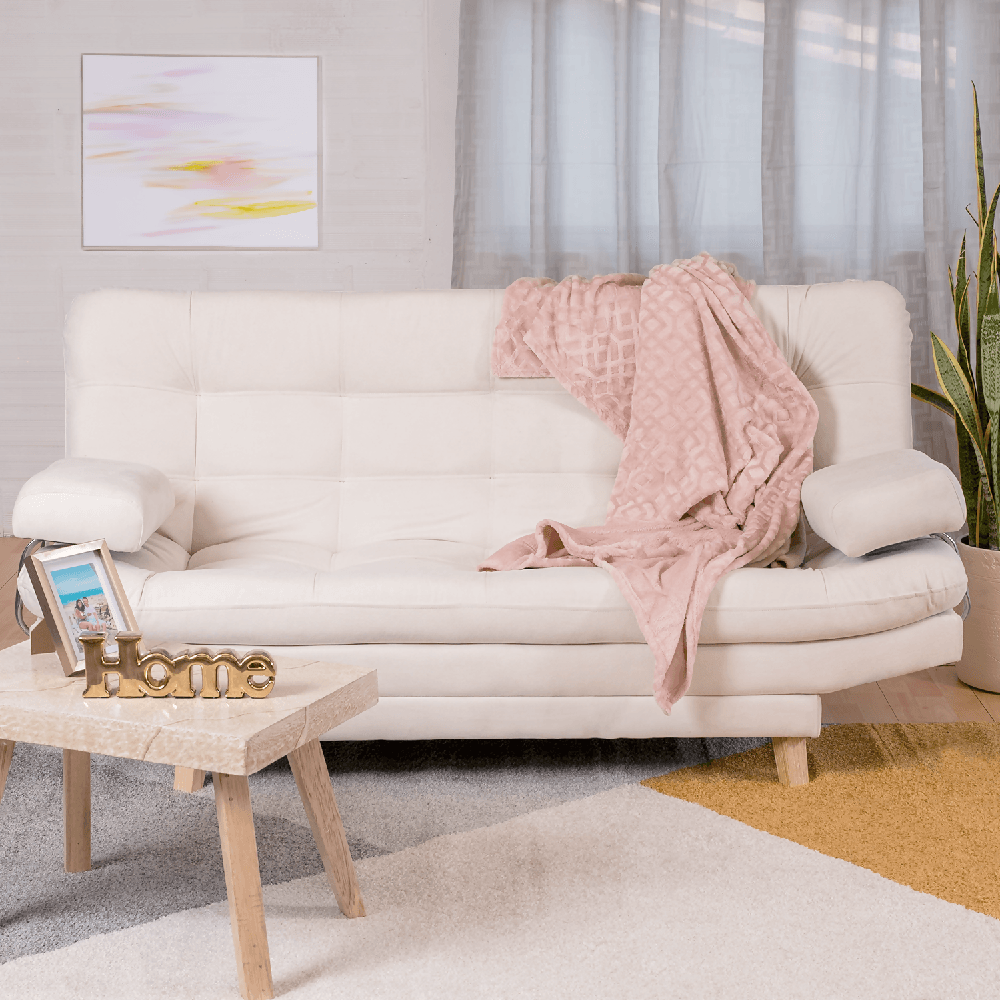 Sofa Cama Valencia Marfil 3 Puestos
