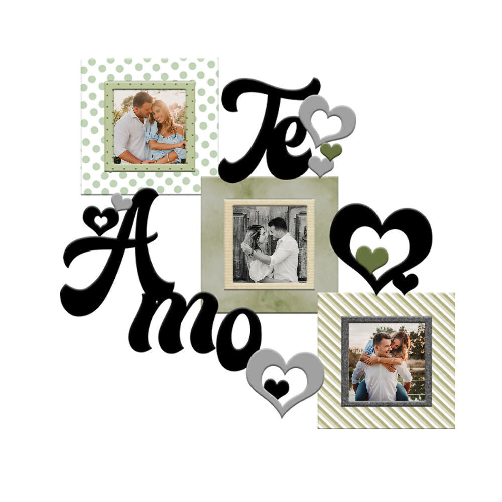 triptico 10x10  Ref te amo verde