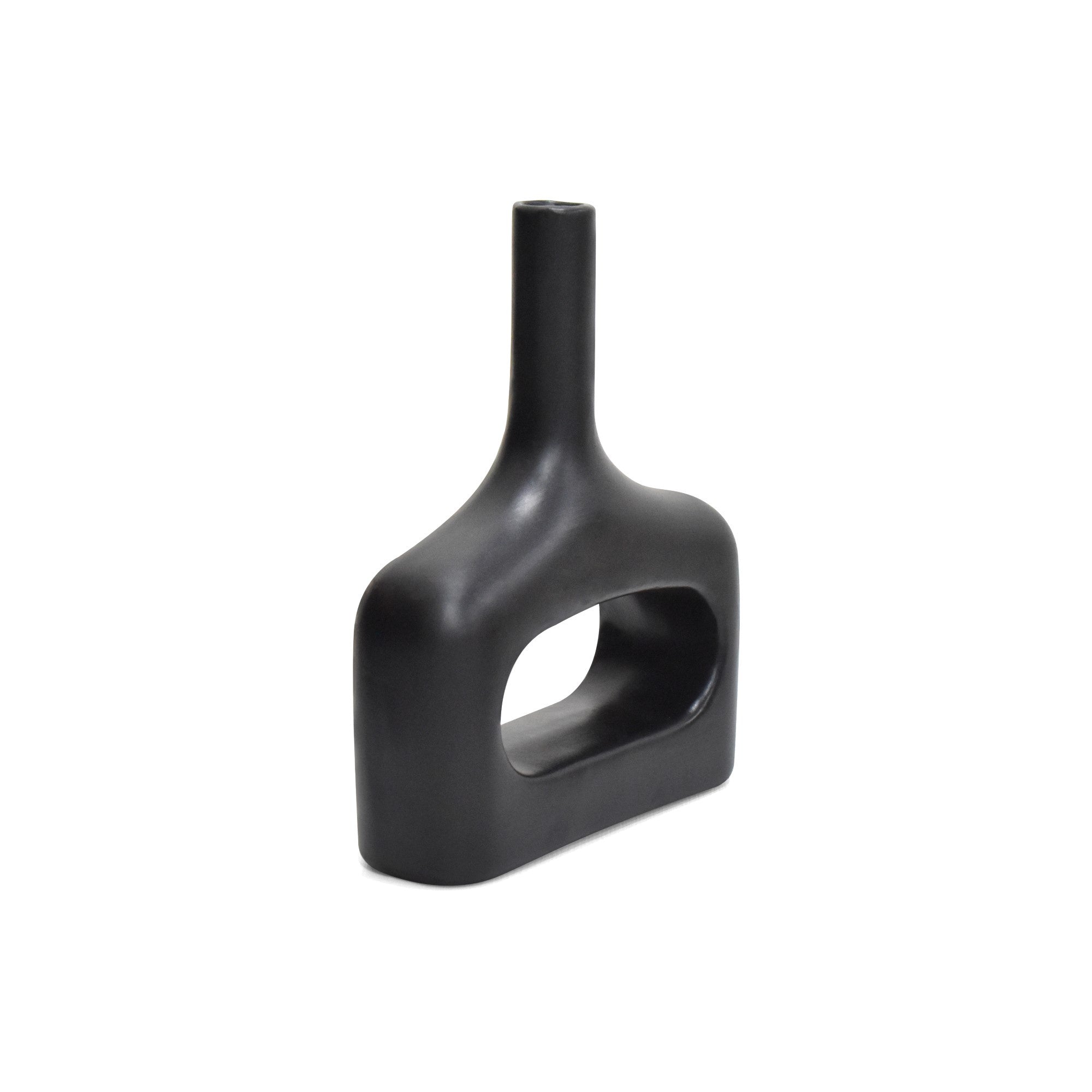 Florero en Ceramica Nexis Negro