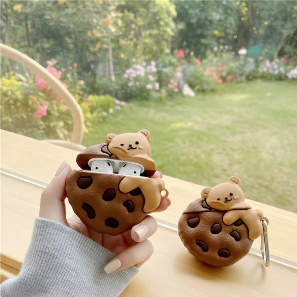 Forro Para Audifonos Airpods Pro 2 Diseño Galleta Y Protección Anticaídas