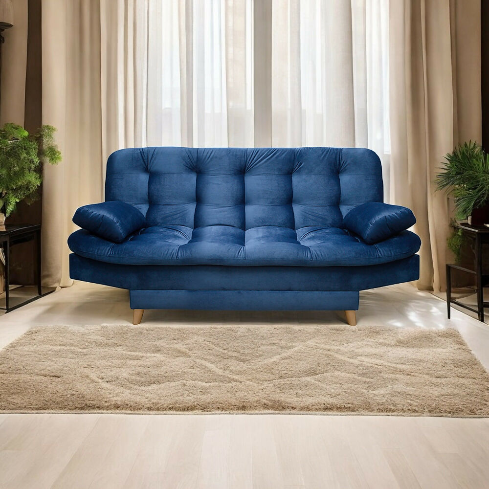 Sofa cama 3 Posiciones Fendik Tela Azul