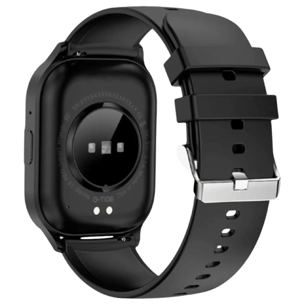 Smartwatch G-Tide S3 Pro Negro Reloj Inteligente Bluetooth Con Llamadas, Monitor De Salud, Frecuencia Cardíaca, SpO2 Y Notificaciones