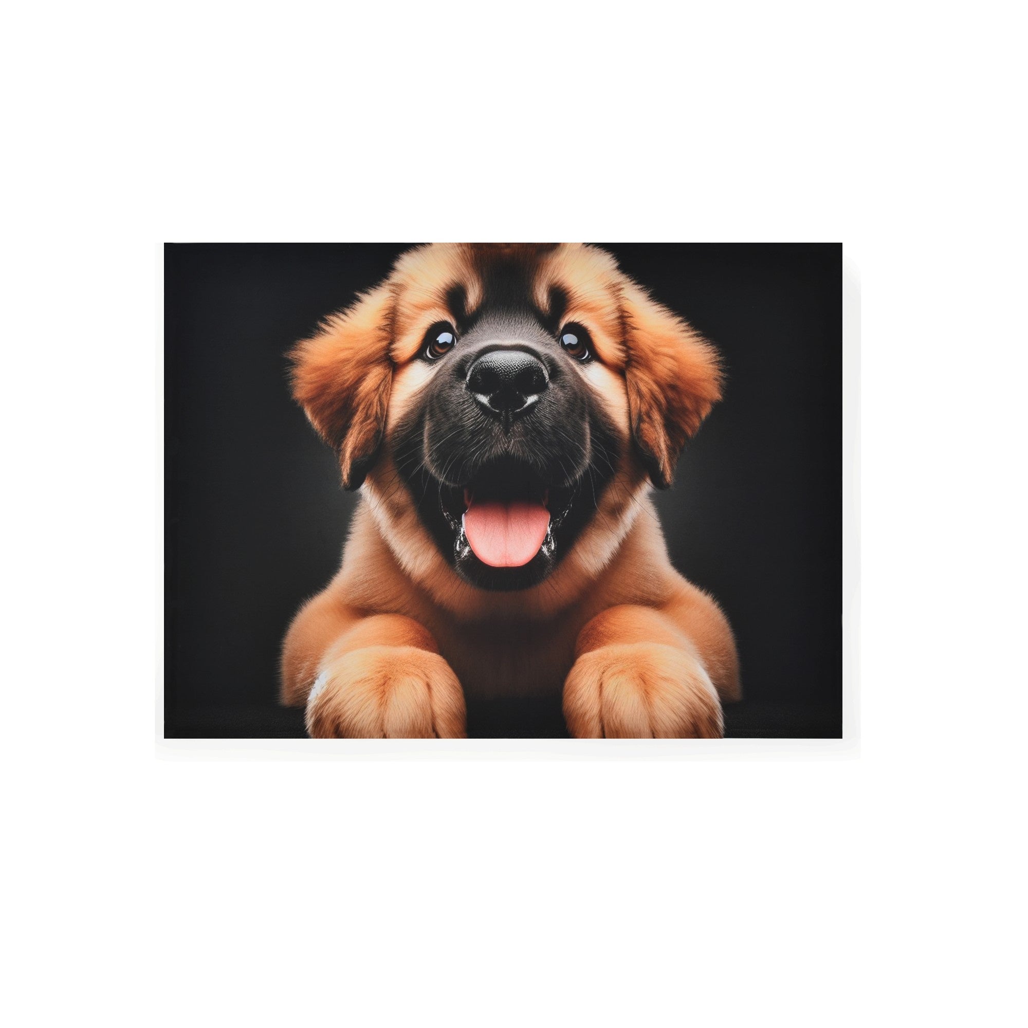 Cuadro Decorativo Cachorro M 70x45 cm - Impresion en Tela Poliester