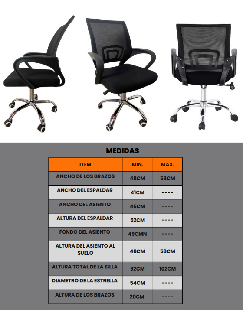 Medida ejecutiva libertad cromada