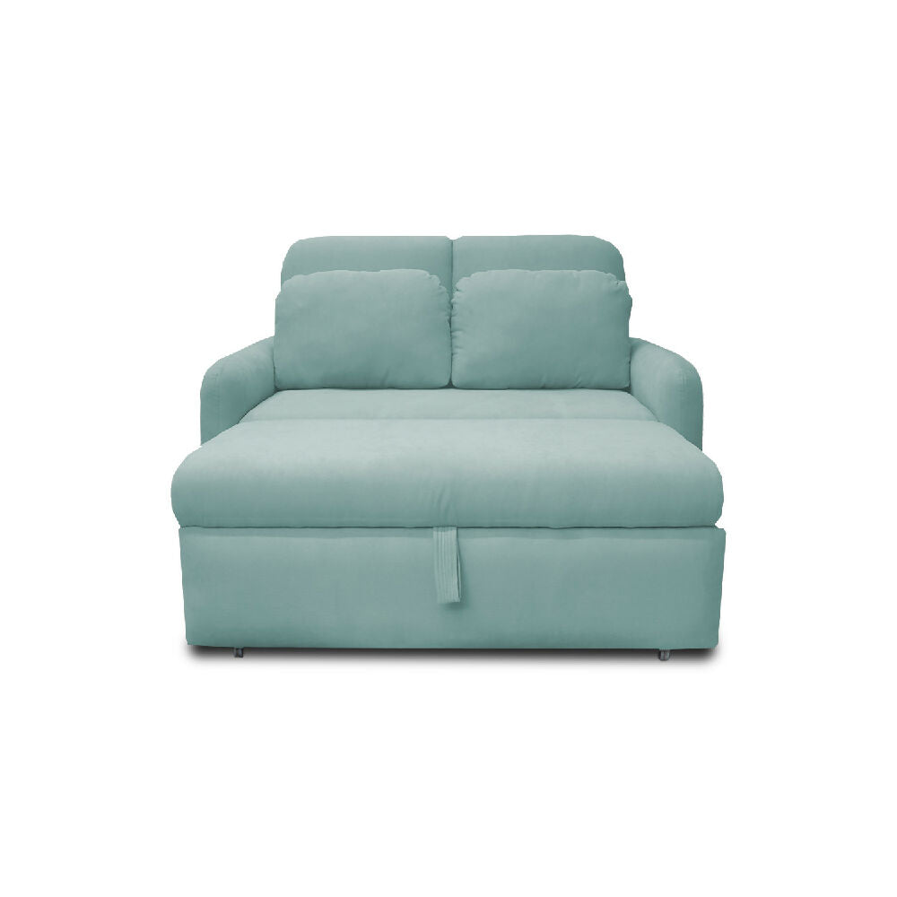 Sofacama Nube Multifuncional Carrito Reclinable Menta + Cojines