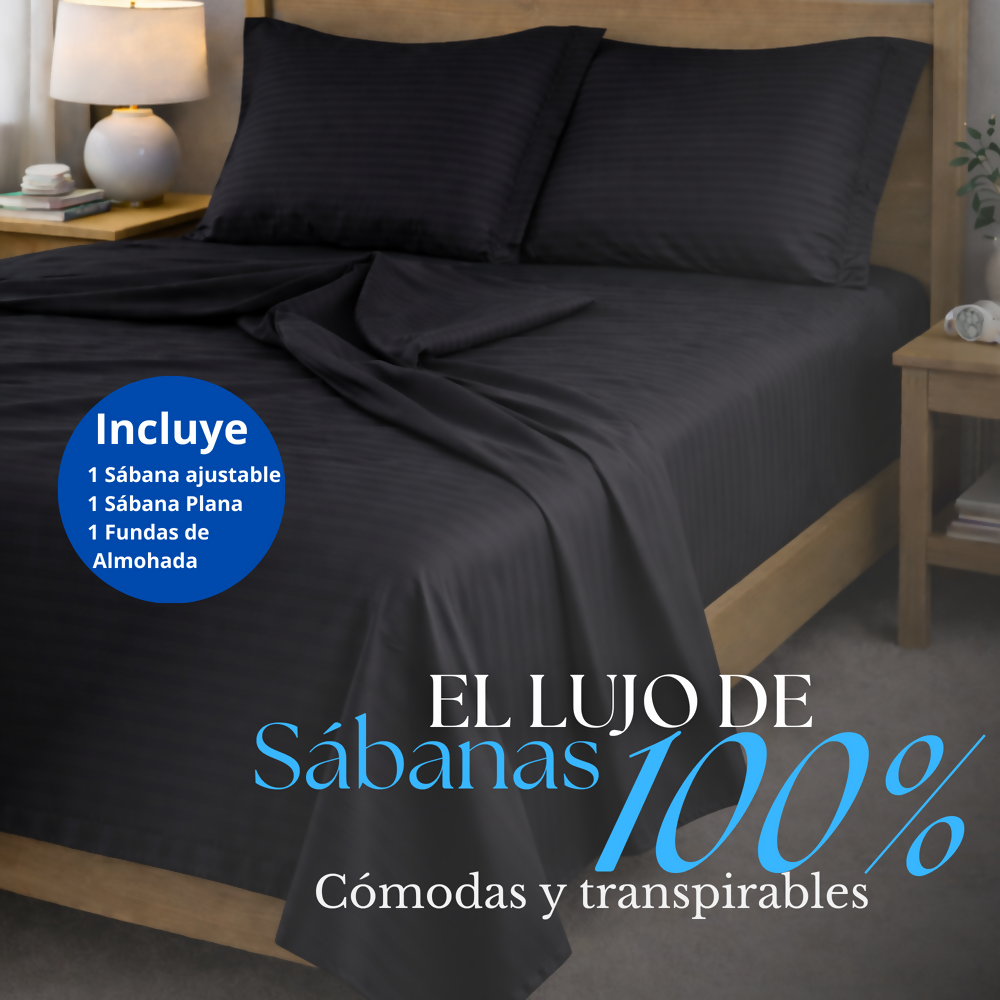Juego de sabanas sencilla negra