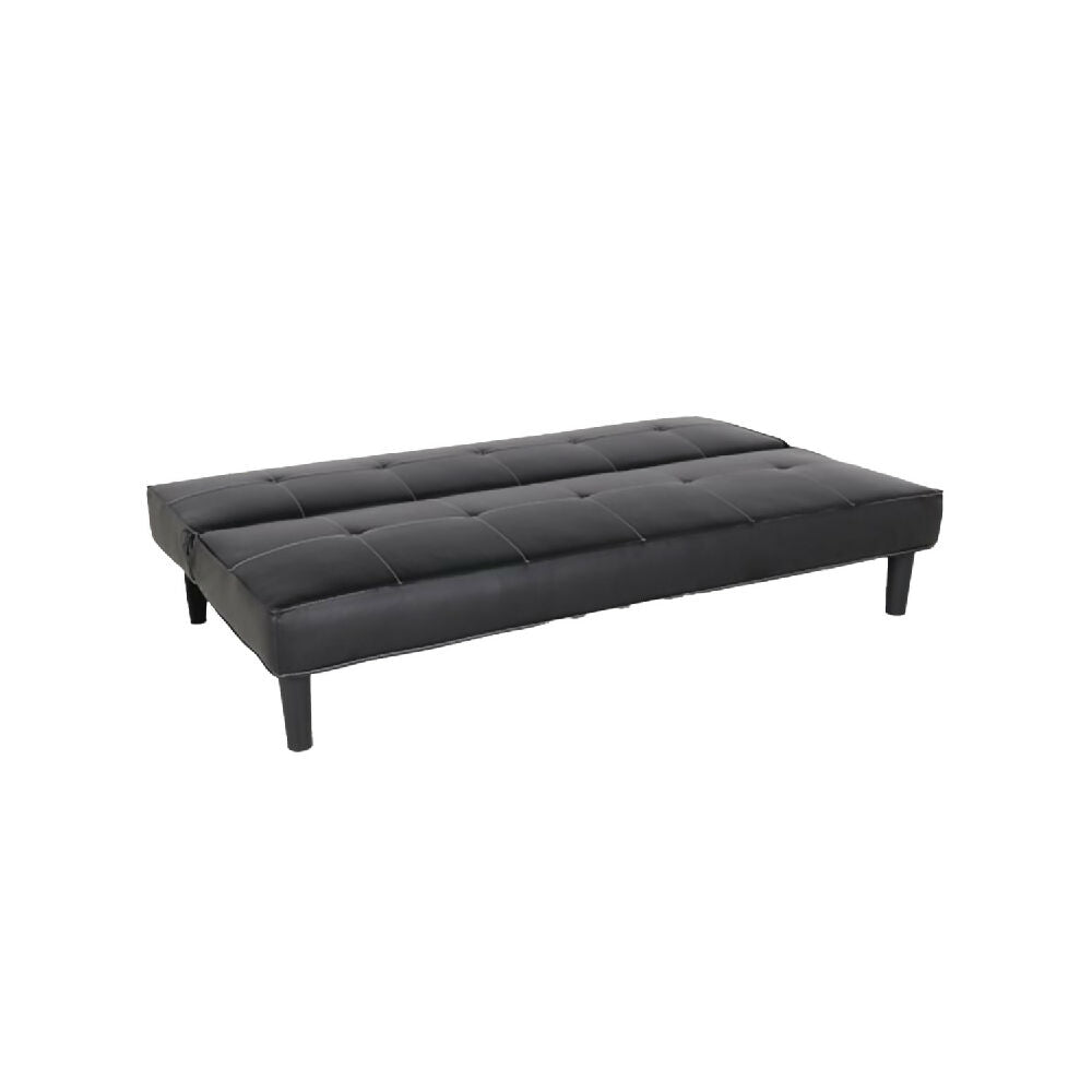 SALABIN-1120 Sofá Belgrado 3 puestos Negro Cuero Sintético 179x77x93_02