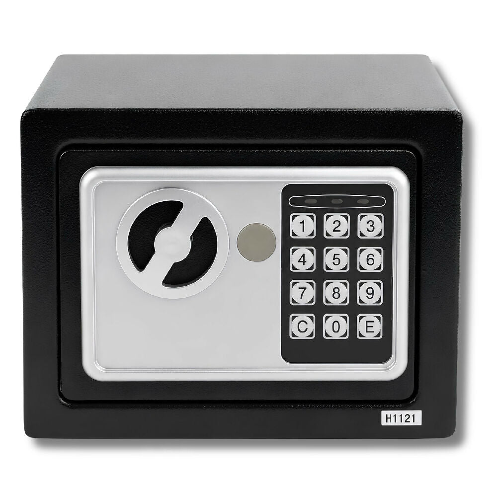Caja Fuerte Digital De Seguridad Con Teclado Numérico Y Llave De Emergencia 17x17x23cm