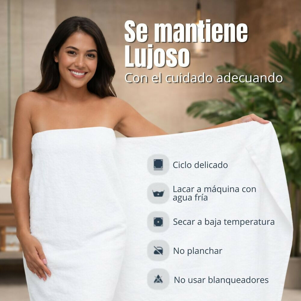 Toalla cuerpo 100% algodon blanca 400gr