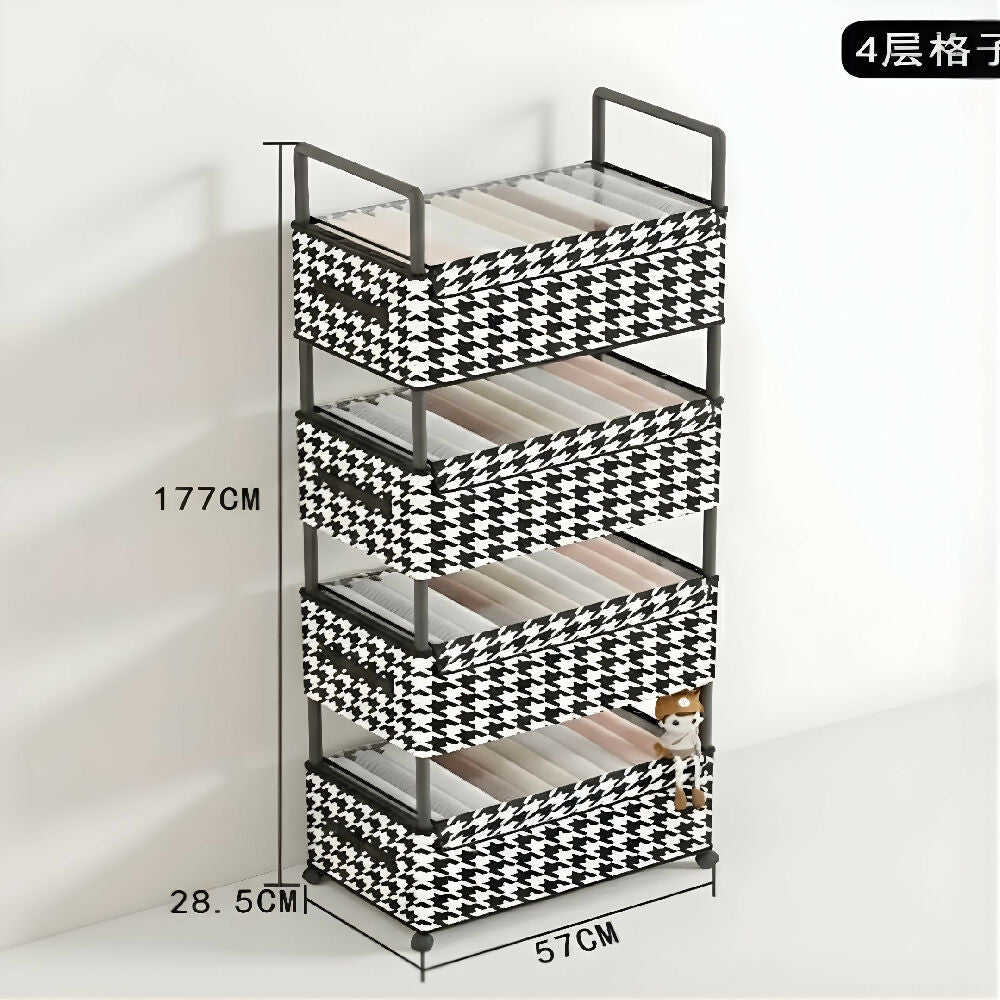 Estante Para Ropa 4 Niveles Y Estructura De Acero Reforzada